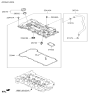 Diagram for Hyundai Elantra Valve Cover Gasket - 22441-2E000