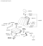 Diagram for 2005 Hyundai Sonata Seat Cushion - 88200-3K540-QZO