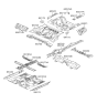 Diagram for 2005 Hyundai Sonata Floor Pan - 65110-3K100