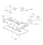 Diagram for Hyundai Sonata Valve Cover Gasket - 22441-25001