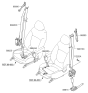 Diagram for 2012 Hyundai Accent Seat Belt - 88870-1R600-RY