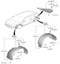 Diagram for Hyundai Veloster Wheelhouse - 86812-J3000