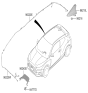 Diagram for 2020 Hyundai Veloster Antenna - 96240-J3100