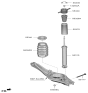 Diagram for Hyundai Veloster Shock Absorber - 55310-J3AB0