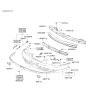 Diagram for 2001 Hyundai Elantra Grille - 86551-2D100