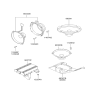 Diagram for 2002 Hyundai Elantra Car Speakers - 96360-2D000