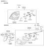 Diagram for 2000 Hyundai Elantra Light Socket - 92415-2D700