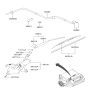 Diagram for Hyundai Elantra Wiper Linkage - 98700-2D000
