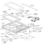 Diagram for 2001 Hyundai Santa Fe Sunroof - 81610-26001
