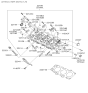 Diagram for Hyundai Santa Fe Cylinder Head Gasket - 22311-39502