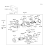 Diagram for Hyundai Santa Fe Starter Motor - 36100-38050