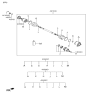 Diagram for 2001 Hyundai Santa Fe Axle Shaft - 49600-26001
