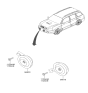 Diagram for 2004 Hyundai Sonata Horn - 96610-38100