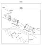 Diagram for Hyundai Equus Brake Pad Set - 58101-3TA80