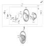 Diagram for 2020 Hyundai Santa Fe Steering Wheel - 56111-S1200-NNB