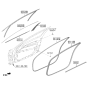 Diagram for 2024 Hyundai Genesis G70 Door Moldings - 82860-G9010