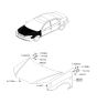 Diagram for Hyundai Hood Hinge - 79110-2H000