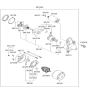Diagram for 2006 Hyundai Elantra Starter Brush - 36155-23071