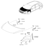Diagram for Hyundai Hood Hinge - 79120-A5000