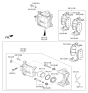 Diagram for Hyundai Accent Brake Caliper - 58130-H9600