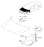 Diagram for Hyundai Hood Hinge - 79110-H5000