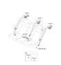 Diagram for 2022 Hyundai Accent Seat Belt - 89810-J0500-TRY