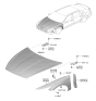 Diagram for Hyundai Sonata Hood - 66400-L0000
