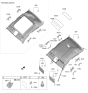 Diagram for Hyundai Sonata Sun Visor - 85210-L0520-YTH