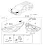 Diagram for 2016 Hyundai Tucson Headlight - 92101-2S640
