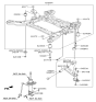 Diagram for Hyundai Tucson Front Cross-Member - 62405-4W000