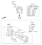 Diagram for 2015 Hyundai Tucson Brake Caliper - 58180-4WA10