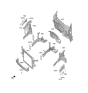 Diagram for 2020 Hyundai Kona Electric Radiator Support - 64101-K4000