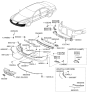 Diagram for 2009 Hyundai Sonata Grille - 86561-3K500