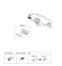 Diagram for Hyundai Sonata Dimmer Switch - 94950-0A500-V2