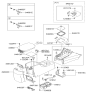 Diagram for Hyundai Sonata Armrest - 84660-3K510-U7