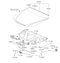 Diagram for Hyundai Sonata Hood Cable - 81190-3K001