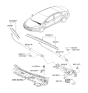 Diagram for 2013 Hyundai Elantra Wiper Blade - 98361-3X100