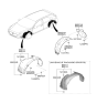 Diagram for Hyundai Elantra GT Wheelhouse - 86812-G3700