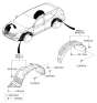 Diagram for 2018 Hyundai Santa Fe Sport Wheelhouse - 86811-4Z500