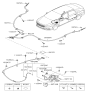 Diagram for 2019 Hyundai Sonata Parking Brake Cable - 59760-C1000