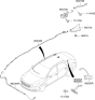 Diagram for 2015 Hyundai Sonata Antenna - 96210-C2500-WW8
