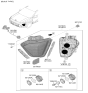Diagram for 2025 Hyundai Kona Headlight - 92102-BE020
