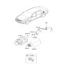 Diagram for 2014 Hyundai Equus Fuel Door Release Cable - 81590-3N000
