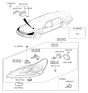 Diagram for 2010 Hyundai Equus Headlight - 92102-3N231