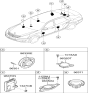 Diagram for 2012 Hyundai Equus Car Speakers - 96350-3N300