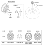 Diagram for Hyundai Equus Spare Wheel - 52910-3N800