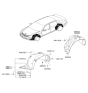 Diagram for 2011 Hyundai Equus Wheelhouse - 86812-3N010