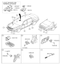 Diagram for 2010 Hyundai Equus Parking Assist Distance Sensor - 95720-3M000-GOD