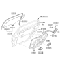Diagram for 2010 Hyundai Equus Window Regulator - 83401-3N000