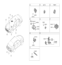 Diagram for 2024 Hyundai Elantra Parking Assist Distance Sensor - 99150-AA500